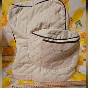 KitchenAid Quilted Mixer Cover - Cream and Tan